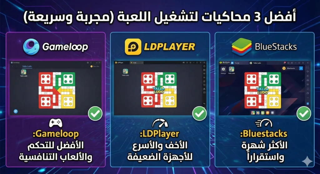 افضل 3 محاكيات لتشغيل يلا لودو على الكمبيوتر
