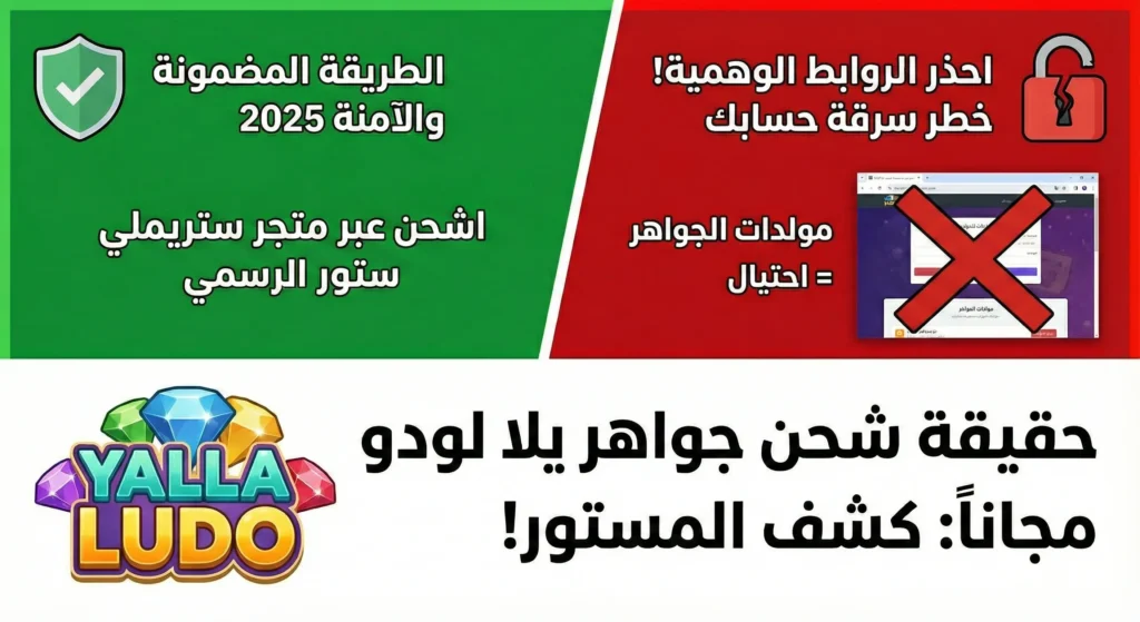 حقيقة شحن جواهر يلا لودو مجانا